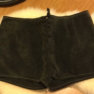Vintage leather shorts